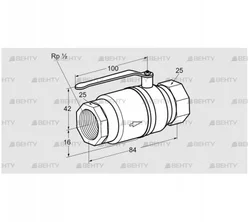 AKT 15R10TAS (03152363) Запорный кран Kromschroder