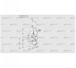 VAD240R/NWSR-100A (88012752) Газовый клапан с регулятором давления Kromschroder