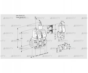 VCS3E50R/50R05NLWSR8/-3PP/PPBS (88107128) Сдвоенный газовый клапан Kromschroder