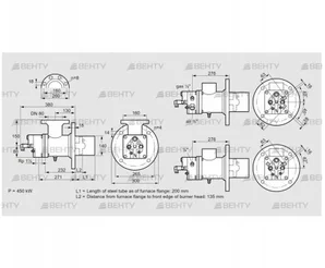 BIO 140HBL-200/135-(44E)E (84099945) Газовая горелка Kromschroder