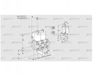 VCG3E50R/50R05NGEWL3/PPZS/PPPP (88103526) Клапан с регулятором соотношения Kromschroder