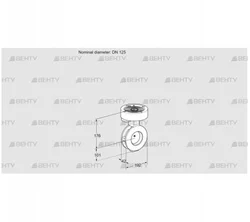 BVGF125Z05 (88300006) Дроссельная заслонка Kromschroder