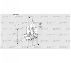 VCS3E50R/65R05NLWR3/PPPP/PPPP (88103740) Сдвоенный газовый клапан Kromschroder