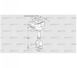 IBHS100Z01A/40A3D (88300974) Дроссельная заслонка Kromschroder