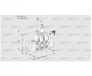 VCS3E50F/50F05NLWR3/PPPP/PPPP (88104466) Сдвоенный газовый клапан Kromschroder