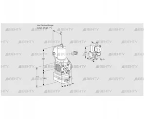 VAV1-/25R/NWSLAK (88025731) Газовый клапан с регулятором соотношения Kromschroder