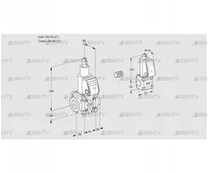 VAS3E50R/50R05LWR/PP/BS (88100350) Газовый клапан Kromschroder