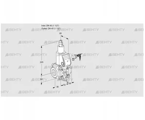 VAS340R/LK (88000628) Газовый клапан Kromschroder