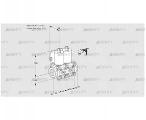 VCS3E40R/40R05NNWL3/PPPP/PPPP (88103320) Сдвоенный газовый клапан Kromschroder