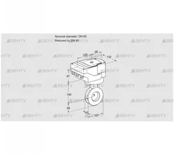 IBGF65/40Z05/20-60W3E (88301990) Дроссельная заслонка Kromschroder