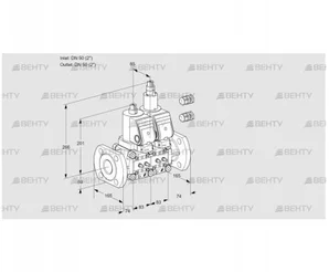 VCS3E50F/50F05NLWGR3/MMMM/MMMM (88107583) Сдвоенный газовый клапан Kromschroder