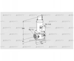 VR 40R01RT33D (85247100) Воздушный электромагнитный клапан Kromschroder