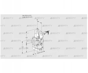 VAV115R/NWBK (88032691) Газовый клапан с регулятором соотношения Kromschroder