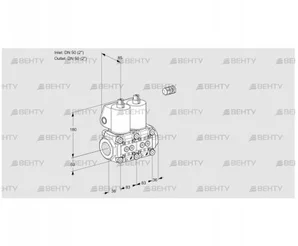 VCS3E50R/50R05NNKL/PPPP/PPPP (88103688) Сдвоенный газовый клапан Kromschroder