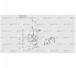 VAD125R/NW-100A (88007216) Газовый клапан с регулятором давления Kromschroder