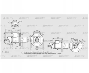 BIO 140KB-250/235-(66E)E (84099874) Газовая горелка Kromschroder