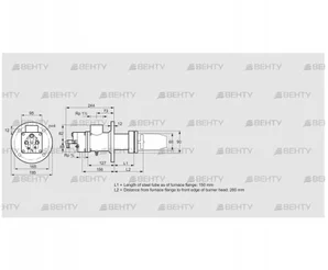 BIC 65HB-150/285-(34A)ER (84031520) Газовая горелка Kromschroder