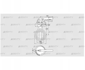 DKR 250Z03H650D (72701540) Дроссельная заслонка Kromschroder