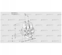 VCH1T25N/25N05NHAVQGR/PPPP/PPPP (88103774) Клапан с регулятором расхода Kromschroder