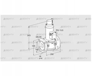 VG 65F02LQ33DMVZ (85272981) Запорный газовый клапан Kromschroder