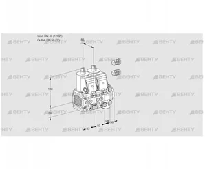 VCS3E40R/50R05FNNVWR3/PPPP/PPPP (88106065) Сдвоенный газовый клапан Kromschroder