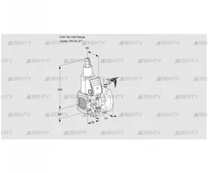 VAS3-/50F/LW (88008769) Газовый клапан Kromschroder