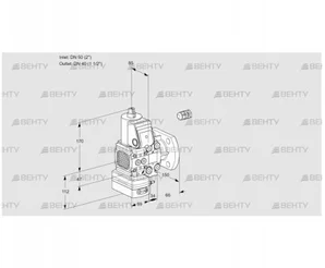 VAD2E50R/40F05FD-25VWR/PP/PP (88102186) Газовый клапан с регулятором давления Kromschroder