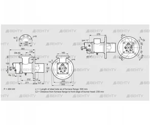 BIO 140RML-500/235-(49)EB (84099750) Газовая горелка Kromschroder