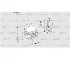 VCS3E50R/50R05NNWL3/PPZS/PPPP (88107646) Сдвоенный газовый клапан Kromschroder