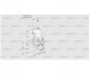 VAH3T50N/NQSLAA (88024355) Клапан с регулятором расхода Kromschroder