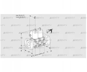 VCS3E50F/50F05NNWL/PPPP/PPPP (88100637) Сдвоенный газовый клапан Kromschroder