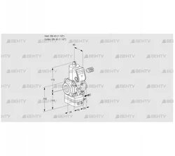 VAG240R/NWAE (88034673) Газовый клапан с регулятором соотношения Kromschroder