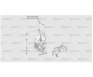 VAS3T-/65N/NQSR (88011147) Газовый клапан Kromschroder