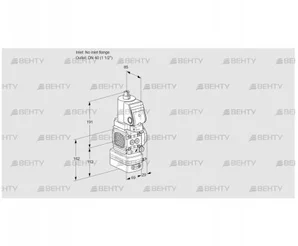 VAG2T-/40N/NWSRAA (88024317) Газовый клапан с регулятором соотношения Kromschroder