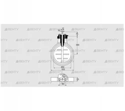 DKR 450Z03F650A (03149329) Дроссельная заслонка Kromschroder