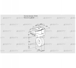 IBG80/50Z05/20-30W3E (88302342) Дроссельная заслонка Kromschroder