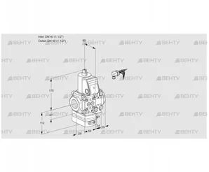 VAG2E40R/40R05GEVWR/PP/PP (88102635) Газовый клапан с регулятором соотношения Kromschroder