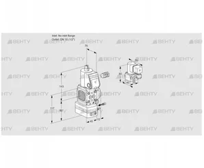 VAG1-/15R/NWBE (88014453) Газовый клапан с регулятором соотношения Kromschroder