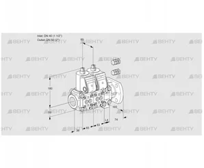 VCS3E40R/50F05NNVWR3/PPPP/PPPP (88106280) Сдвоенный газовый клапан Kromschroder