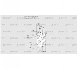 BVA80/65Z05V (88302364) Дроссельная заслонка Kromschroder