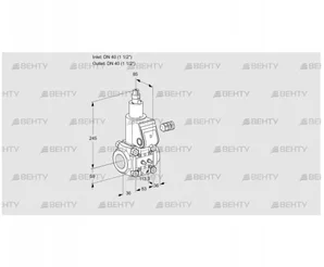 VAS340R/LW (88007707) Газовый клапан Kromschroder