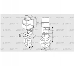 IDR80Z03D100AU/50-15W15TR10 (88303478) Дроссельная заслонка Kromschroder