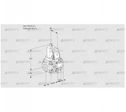 VAS3T50N/50N05NVQSR/PP/PP (88107176) Газовый клапан Kromschroder