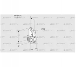 VAS3E50F/50R05FNWR/PP/PP (88106225) Газовый клапан Kromschroder