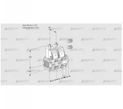 VCS3E40R/40R05FNNVWR3/PPPP/PPPP (88106064) Сдвоенный газовый клапан Kromschroder