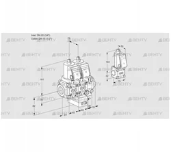 VCH1T20N/15N05NHAVQGR/PPPP/PPBS (88106411) Клапан с регулятором расхода Kromschroder