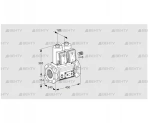 VCS9125F05NNAR3E/PPPP/PPPP (88203228) Сдвоенный газовый клапан Kromschroder