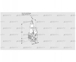 VAS3T-/50N/LQ (88006928) Газовый клапан Kromschroder