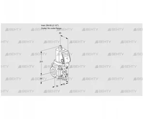 VAS3T65/-N/NKGR (88015978) Газовый клапан Kromschroder