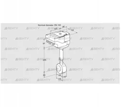 IBHS100Z01A/40A3AR10 (88301843) Дроссельная заслонка Kromschroder